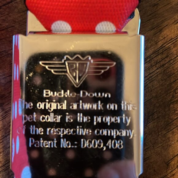 Buckle-Down Seatbelt Buckle Dog Collar - Minnie Mouse Polka Dot - 1.5" Wide - Picture 7 of 8